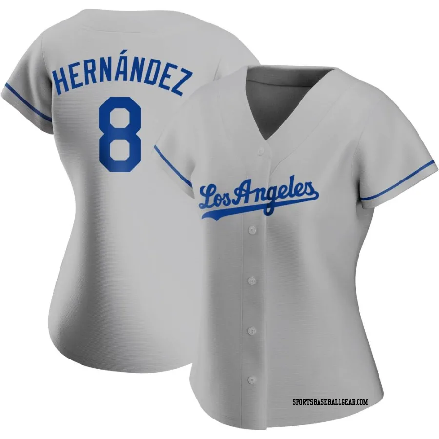 Enrique Hernandez Women's Los Angeles Dodgers Gray Replica Road Jersey