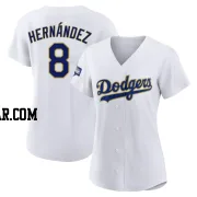 Enrique Hernandez Women's Los Angeles Dodgers White/Gold Authentic 2021 Gold Program Player Jersey