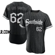 Enyel De Los Santos Men's Chicago White Sox Black Authentic 2021 City Connect Jersey