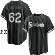 Enyel De Los Santos Men's Chicago White Sox Black Replica 2021 City Connect Jersey