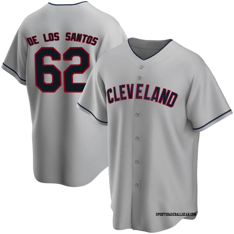 Enyel De Los Santos Men's Cleveland Guardians Gray Replica Road Jersey