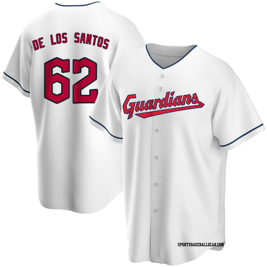 Enyel De Los Santos Men's Cleveland Guardians White Replica Home Jersey