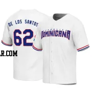 Enyel De Los Santos Men's Dominican Republic Baseball White Replica 2023 World Baseball Classic Jersey