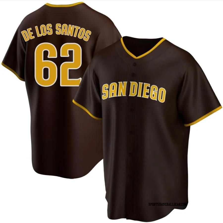 Enyel De Los Santos Men's San Diego Padres Brown Replica Road Jersey