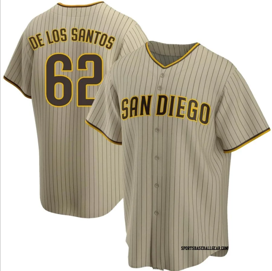 Enyel De Los Santos Men's San Diego Padres Sand/Brown Replica Alternate Jersey