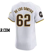 Enyel De Los Santos Men's San Diego Padres White Elite Home Patch Jersey