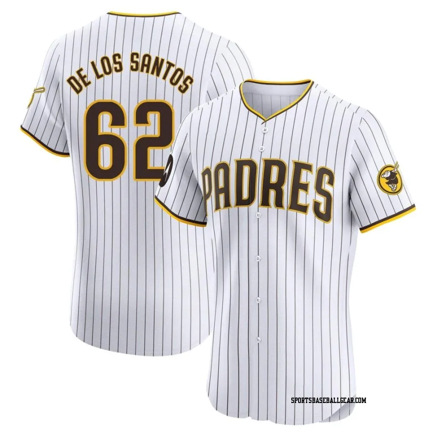 Enyel De Los Santos Men's San Diego Padres White Elite Home Patch Jersey