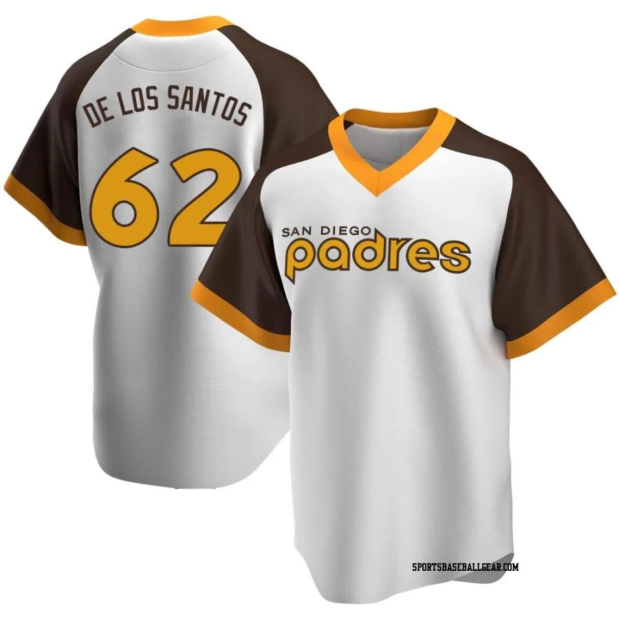 Enyel De Los Santos Men's San Diego Padres White Replica Home Cooperstown Collection Jersey