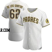 Enyel De Los Santos Men's San Diego Padres White/Brown Authentic Home Jersey