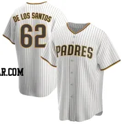 Enyel De Los Santos Men's San Diego Padres White/Brown Replica Home Jersey