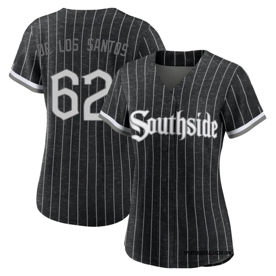 Enyel De Los Santos Women's Chicago White Sox Black Authentic 2021 City Connect Jersey