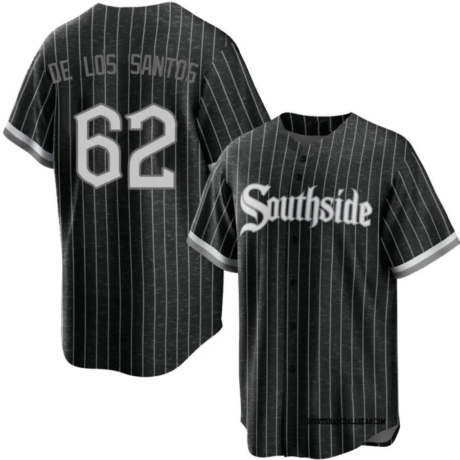 Enyel De Los Santos Youth Chicago White Sox Black Replica 2021 City Connect Jersey