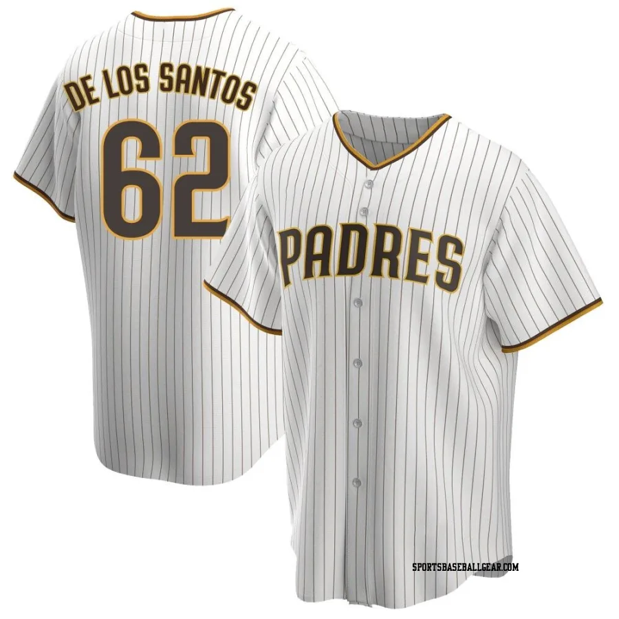 Enyel De Los Santos Youth San Diego Padres White/Brown Replica Home Jersey