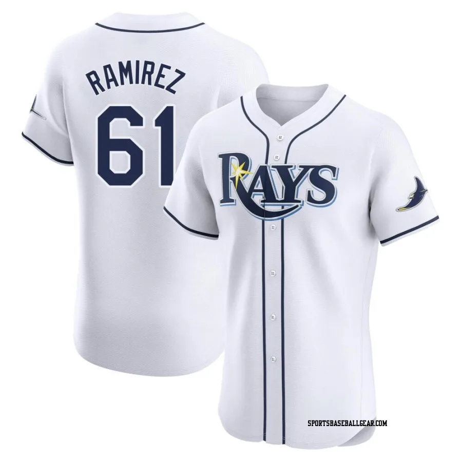 Erasmo Ramirez Men's Tampa Bay Rays White Elite Home Jersey