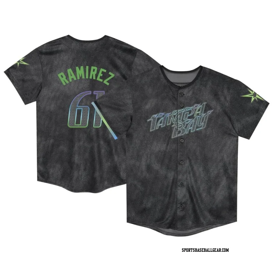 Erasmo Ramirez Toddler Tampa Bay Rays Charcoal Limited 2024 City Connect Jersey