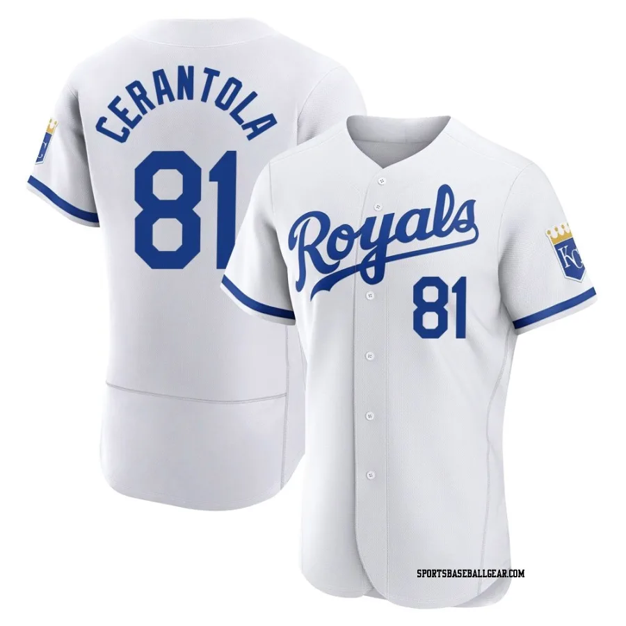 Eric Cerantola Men's Kansas City Royals White Authentic 2022 Home Jersey