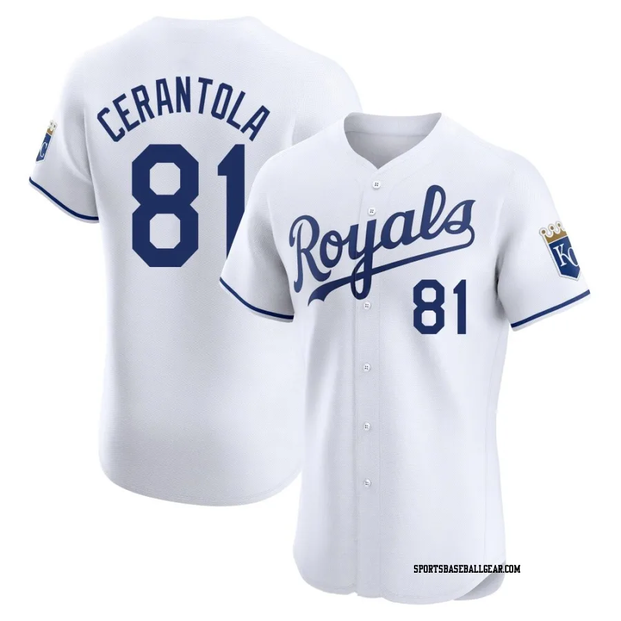 Eric Cerantola Men's Kansas City Royals White Elite Home Jersey