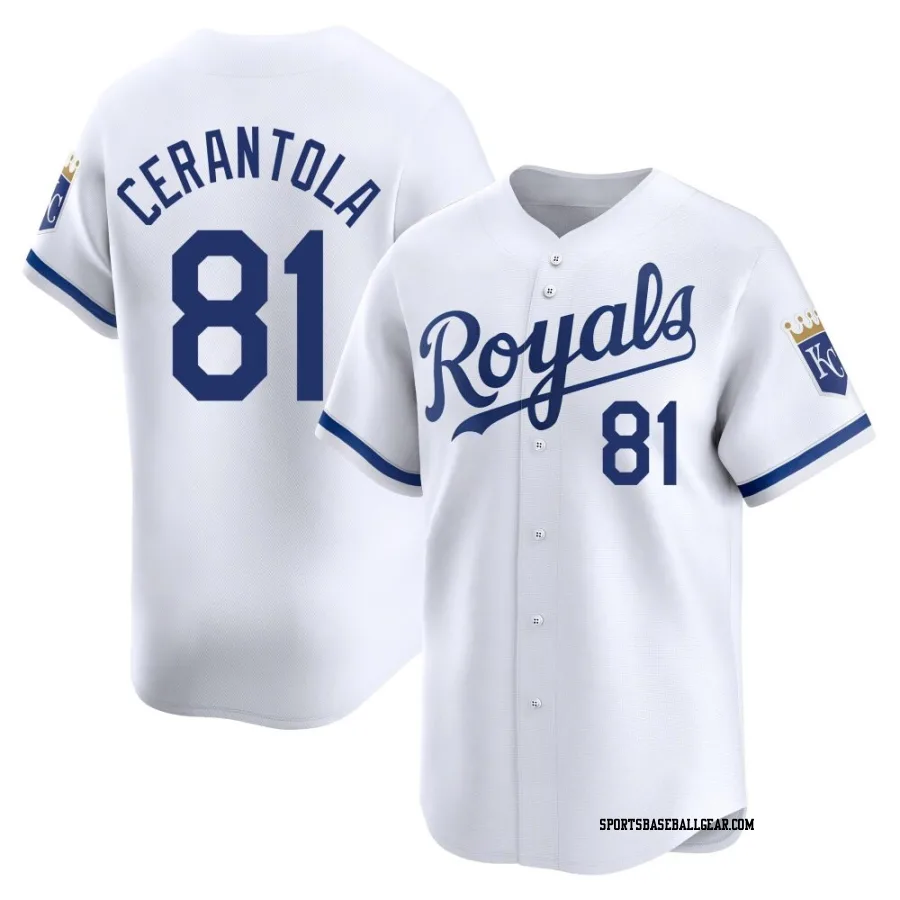 Eric Cerantola Men's Kansas City Royals White Limited Home Jersey