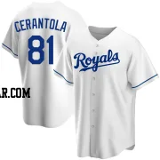 Eric Cerantola Men's Kansas City Royals White Replica Home Jersey