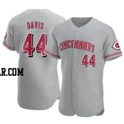 Eric Davis Men's Cincinnati Reds Gray Authentic Road Jersey