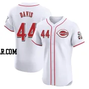 Eric Davis Men's Cincinnati Reds White Elite Home Jersey