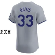 Eric Davis Men's Los Angeles Dodgers Gray Elite Road Jersey