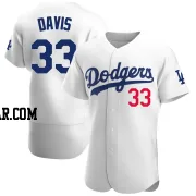 Eric Davis Men's Los Angeles Dodgers White Authentic Home Jersey