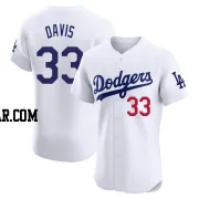 Eric Davis Men's Los Angeles Dodgers White Elite Home Jersey