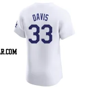 Eric Davis Men's Los Angeles Dodgers White Elite Home Jersey