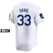 Eric Davis Men's Los Angeles Dodgers White Limited 2024 World Tour Seoul Series Home Jersey