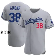 Eric Gagne Men's Los Angeles Dodgers Gray Authentic Away Jersey