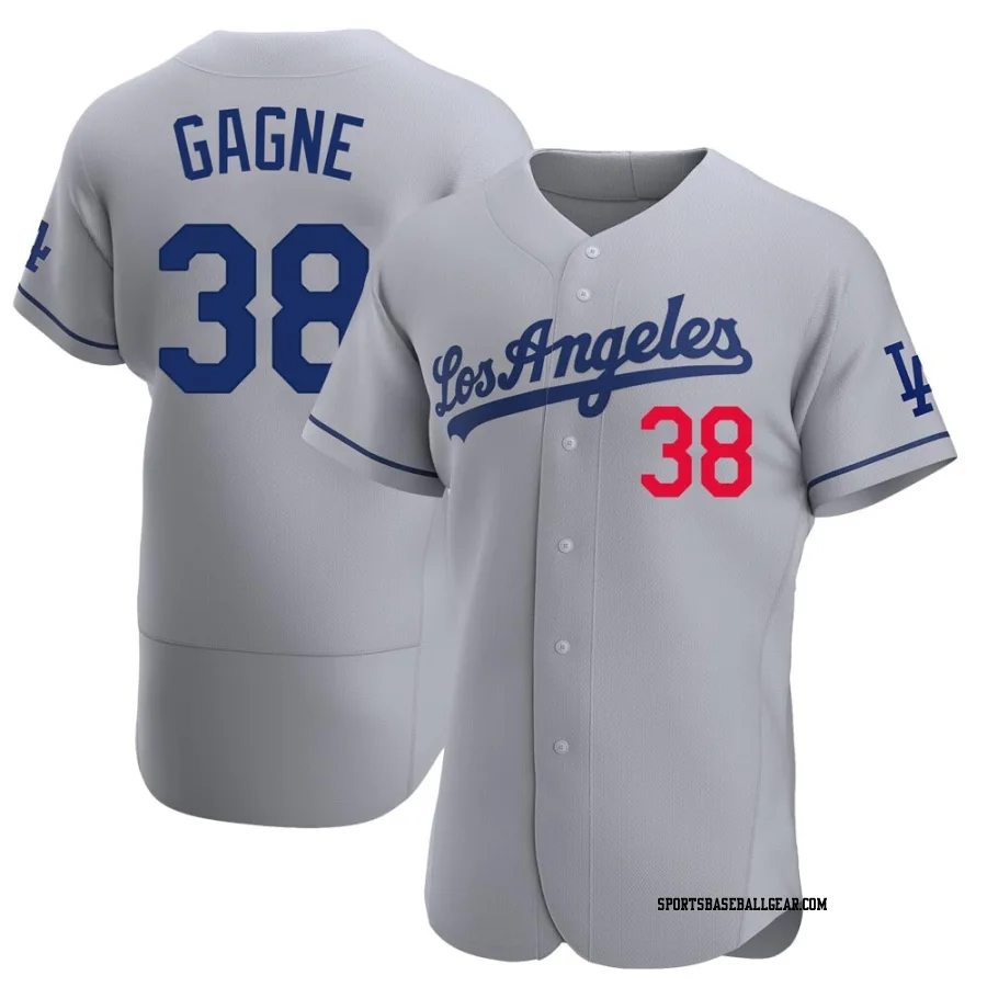 Eric Gagne Men's Los Angeles Dodgers Gray Authentic Away Jersey