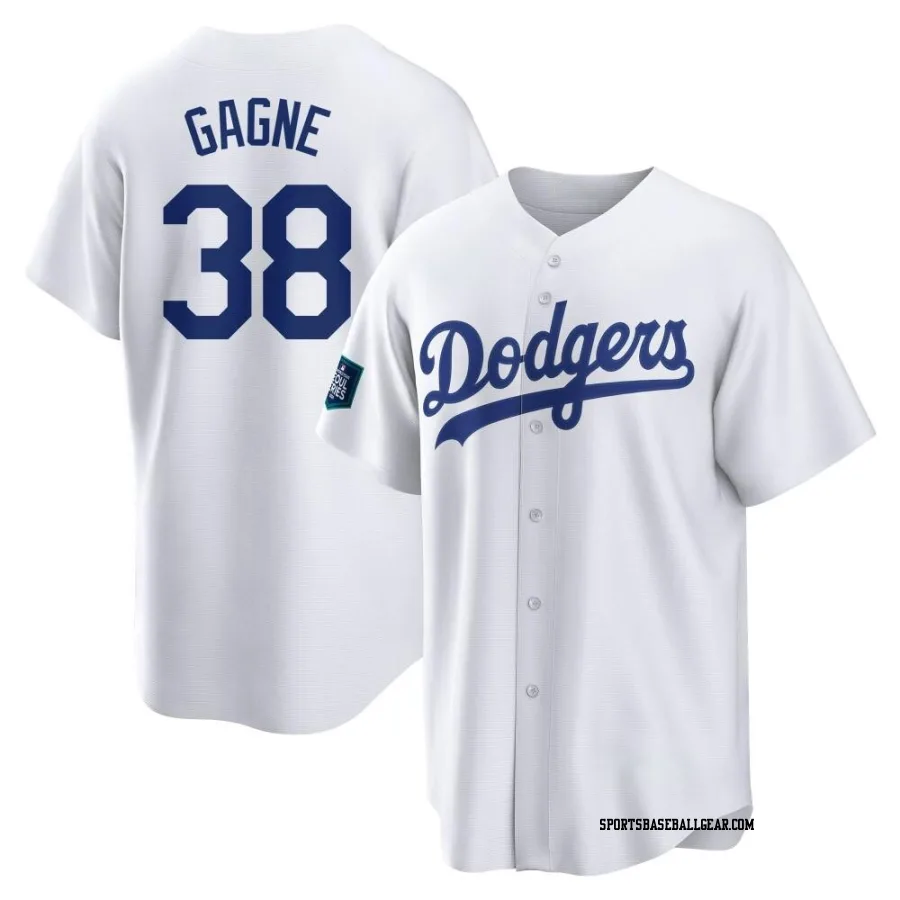 Eric Gagne Men's Los Angeles Dodgers White Replica 2024 World Tour Seoul Series Home Jersey