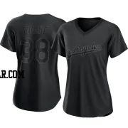 Eric Gagne Women's Los Angeles Dodgers Black Authentic Pitch Fashion Jersey