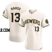 Eric Haase Men's Milwaukee Brewers Cream Elite Home Jersey