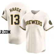 Eric Haase Men's Milwaukee Brewers Cream Limited Home Jersey