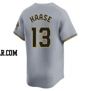 Eric Haase Men's Milwaukee Brewers Gray Limited Away Jersey