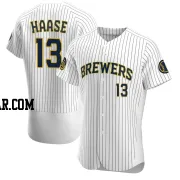 Eric Haase Men's Milwaukee Brewers White Authentic Alternate Jersey