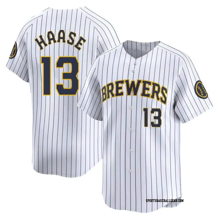 Eric Haase Men's Milwaukee Brewers White Limited Alternate Jersey