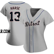 Eric Haase Women's Detroit Tigers Gray Authentic Road Jersey