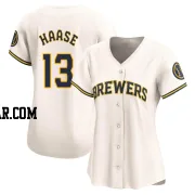 Eric Haase Women's Milwaukee Brewers Cream Limited Home Jersey