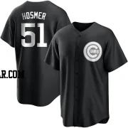 Eric Hosmer Men's Chicago Cubs Black/White Replica Jersey