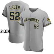 Eric Lauer Men's Milwaukee Brewers Gray Authentic Road Jersey