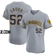 Eric Lauer Men's Milwaukee Brewers Gray Elite Road Jersey