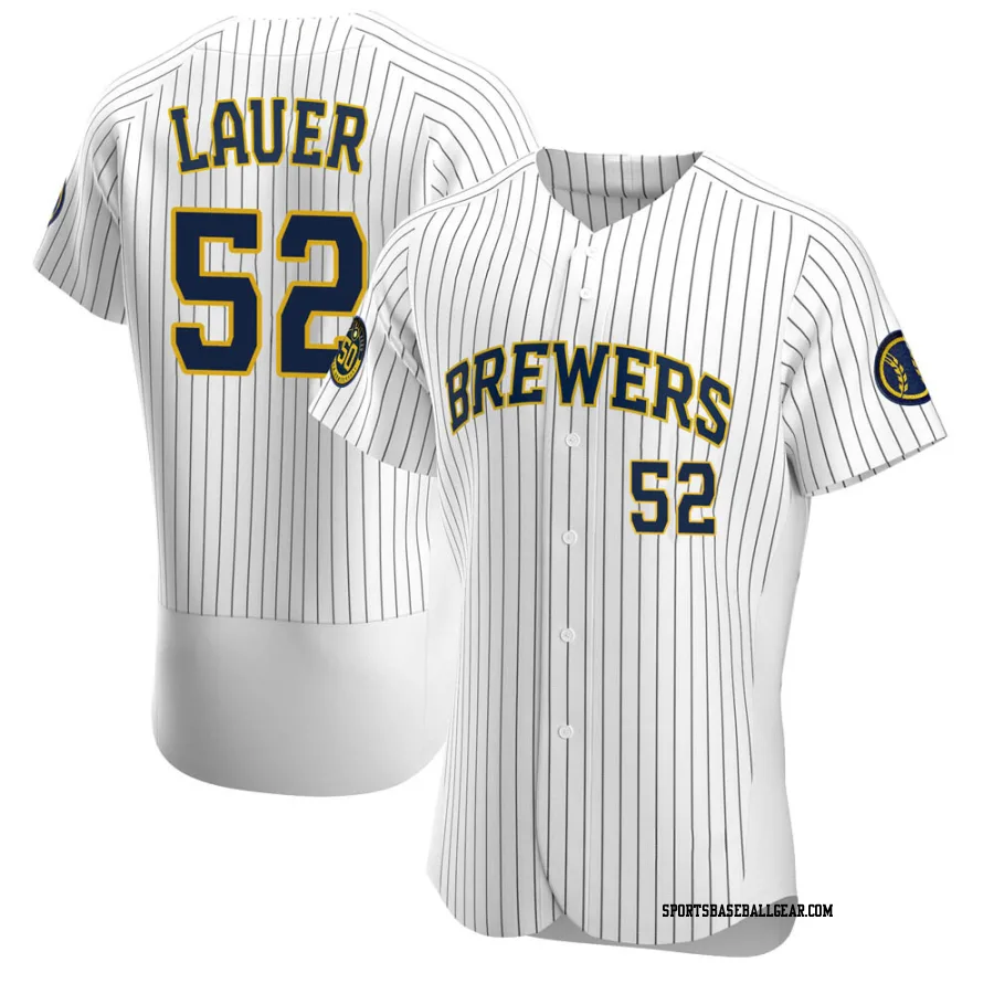 Eric Lauer Men's Milwaukee Brewers White Authentic Alternate Jersey