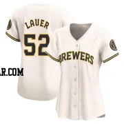 Eric Lauer Women's Milwaukee Brewers Cream Limited Home Jersey