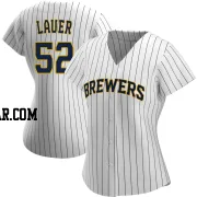 Eric Lauer Women's Milwaukee Brewers White/Navy Authentic Alternate Jersey