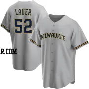 Eric Lauer Youth Milwaukee Brewers Gray Replica Road Jersey