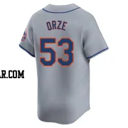 Eric Orze Men's New York Mets Gray Limited Away Jersey