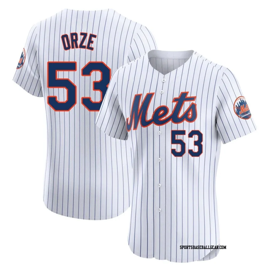 Eric Orze Men's New York Mets White Elite Home Jersey